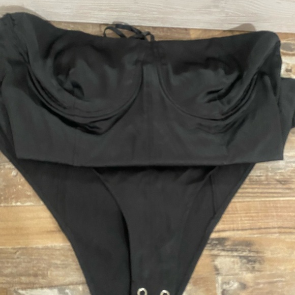 Zara Black Corset Bodysuit. - Picture 9 of 11
